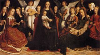 Мадонна с ангелами и святыми, 1509 - Жерар Давид