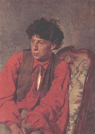 Портрет В. Е. Репина, брата художника, 1867 - Илья Репин