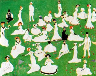 Отдыхаю. Общество в цилиндрах, 1908
