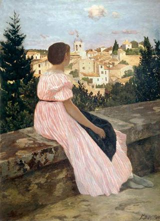 Девушка в розовом платье