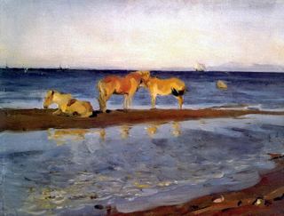 Лошади на взморье. 1905