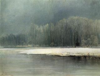 Зимний пейзаж. Иней. 1870-е