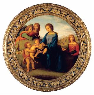 Мадонна с младенцем, святыми и ангелами, 1520