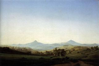 Богемский пейзаж с горой Миллешауэр, 1808
