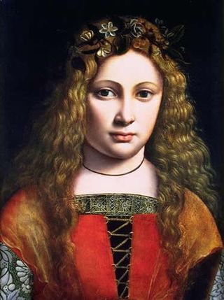 Юноша, увенчанный цветами, c.1490 - Джованни Антонио Больтраффио