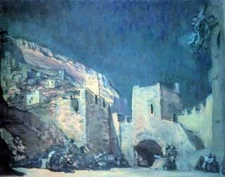 Эскиз декорации к опере А. Н. Серова Юдифь. 1907