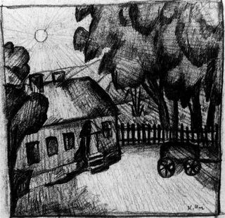 Дом в стене, 1911