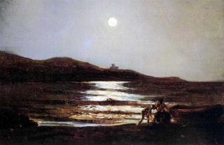 Вид из Санто-Теренцо на Леричи ночью, 1862 - Николай Ге