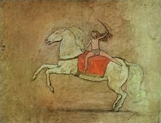 1905 Equestrienne Е cheval