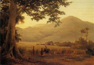 Антилийский пейзаж, остров Сент-Томас, 1856 - Камиль Писсарро