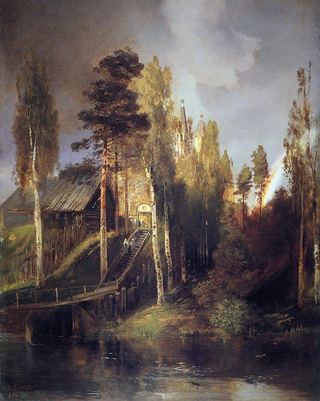 У ворот монастыря. 1875