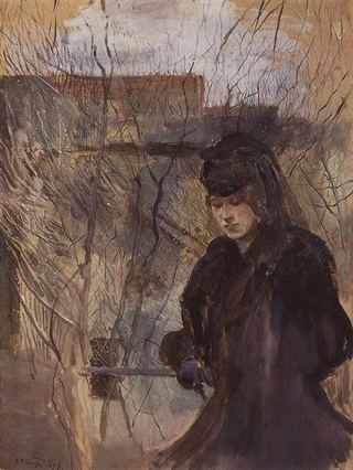 Дама с весенним пейзажем, 1897 - Константин Сомов