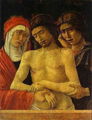 Пьета с Богородицей и Иоанном Богословом, c.1455