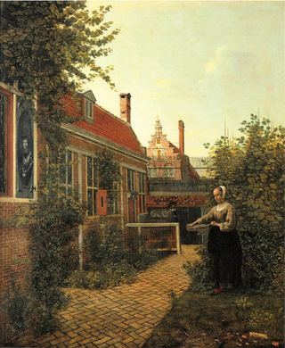 Женщина с корзиной фасоли в огороде, 1651