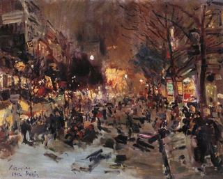 Бульвар в Париже. 1912