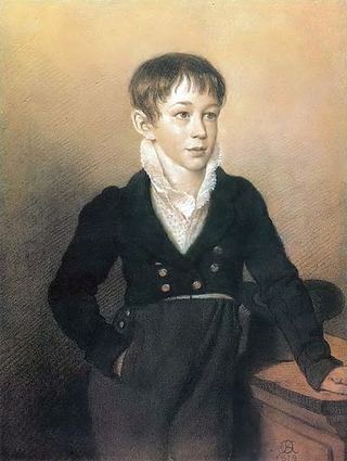 Портрет неизвестного мальчика. 1812. Б.