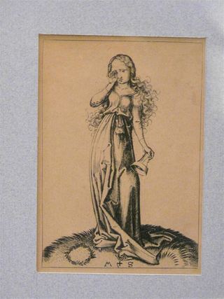 Гравюра на меди с изображением Неразумной Девы, c.1480