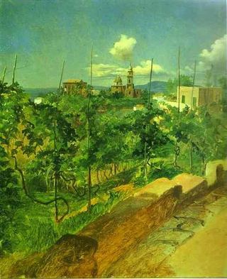 Виноградник в Вико, 1858 - Николай Ге