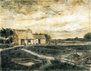 Сарай с крышей, покрытой мхом, 1881