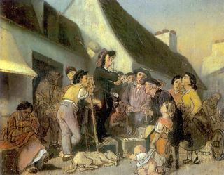 Продавец певцов. Эскиз, 1863 - Василий Перов