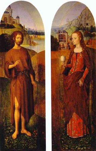 Св. Иоанн Креститель и Св. Мария Магдалина. Крылья триптиха, 1470