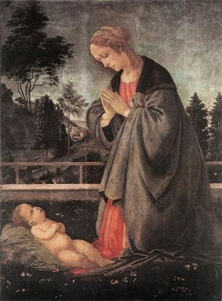Поклонение младенцу, c.1483