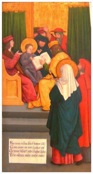 Двенадцатилетний Иисус в храме, 1520 - Бернхард Стригель