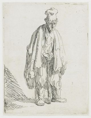 Нищий в высокой шапке, 1629