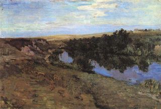 Река в Меньшове, 1885 - Константин Коровин