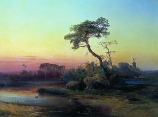 Пейзаж с сосной. 1854