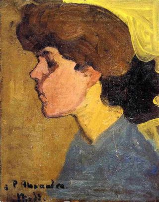 Женская голова в профиль, 1907