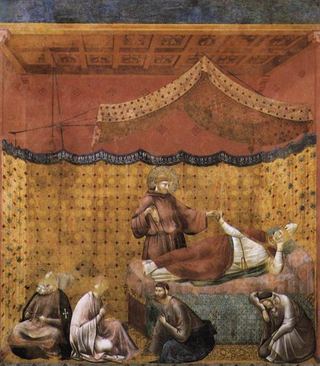 Сон святого Григория, 1300 - Джотто