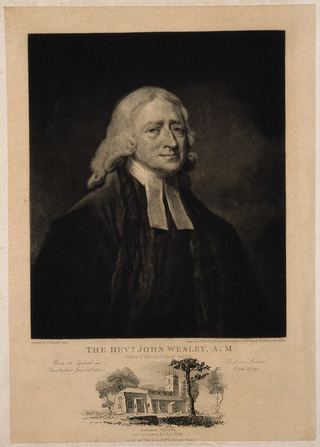 Джон Уэсли. Меццо-тинто У. Уорда, 1825 г., по мотивам Дж. Ромни, 1789 г.