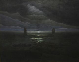 Берег моря в лунном свете