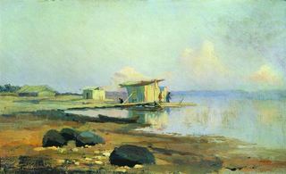 На реке. Штиль, 1867