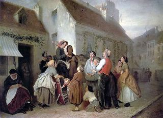 Продавец песенников. 1863-64 Х.