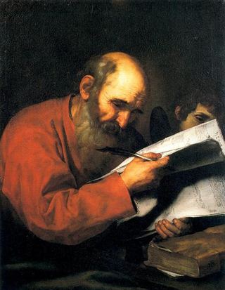 Святой Матфей с ангелом, 1613 - Хусепе де Рибера