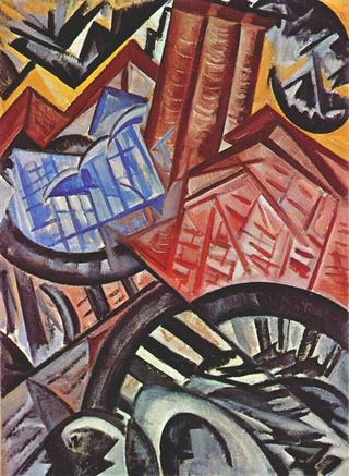 Фабрика и мост, 1913 - Ольга Розанова