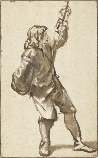Молодой человек, стоящий с веревкой, 1649