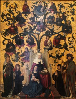 Родословная Святой Анны, c.1490 - c.1500 - Жерар Давид