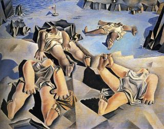 Фигуры, лежащие на песке, 1926