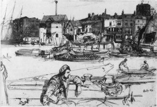 Пристань Черного Льва, 1859 - Джеймс Макнил Уистлер