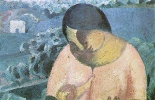 Женщина, кормящая сына, 1923