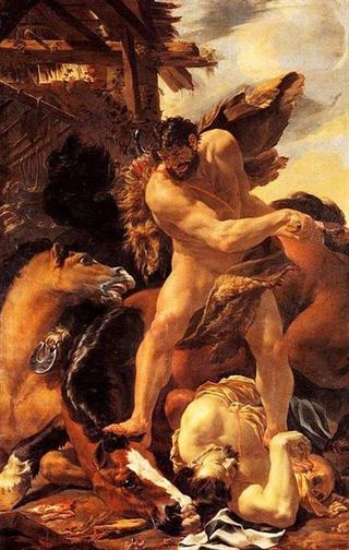Геркулес и кобылы Диомеда, 1641