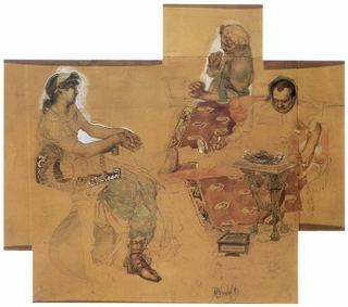 Пирующие римляне, 1883 - Михаил Врубель