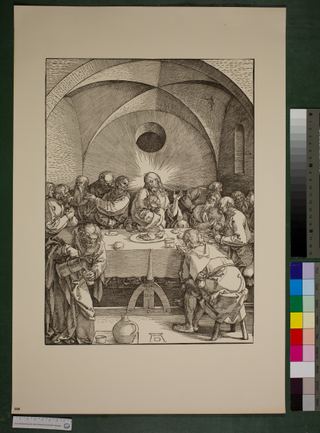 Перепечатка «Тайной вечери из великих страстей» Альбрехта Дюрера.
