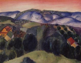 Окрестности Хвалынска, c.1909 - Кузьма Петров-Водкин