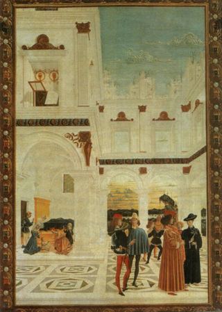 Чудеса Сан-Бернардино. Чудо-младенец, рожденный одним мертвецом, 1473