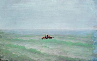 Лодка в море. Крым, c.1875 - Архип Куинджи