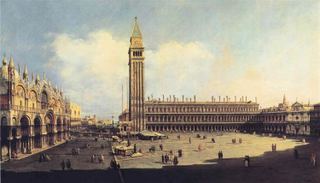 Площадь Сан-Марко с Часовой башни напротив Новой прокуратуры, 1740